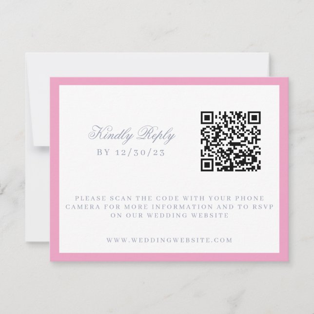 Aquarell Blumengarten Party Wappen Hochzeit RSVP Karte (Vorderseite)