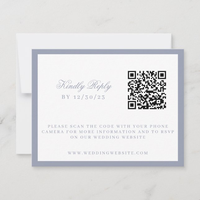 Aquarell Blumengarten Party Wappen Hochzeit RSVP Karte (Vorderseite)