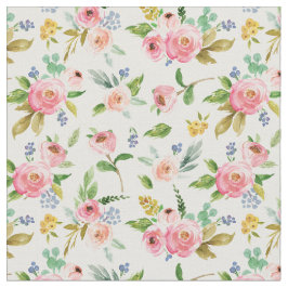 Aquarell-Blumengewebe Stoff