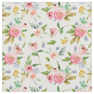 Aquarell-Blumengewebe Stoff