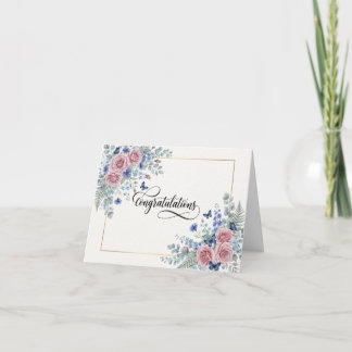 Aquarell-Blumenkarte für das neue Baby Karte