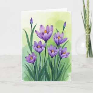 Aquarell-Blumenkarte Karte
