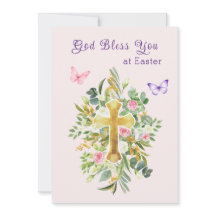 Aquarell Blumenkreuz Christliches Ostern