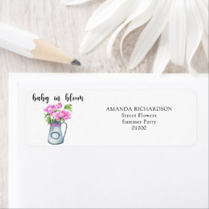 Aquarell-Blumenkrug - Baby in Blüte