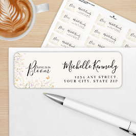 Aquarell-Blumenliebe Brautparty in voller Blüte