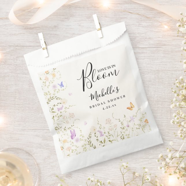 Aquarell-Blumenliebe in voller Blüte Brautdusche  Geschenktütchen (Ausgeschnitten)