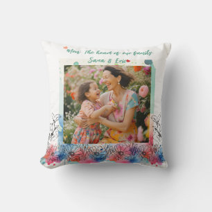 Aquarell-Blumenmodernes Geschenk für Mama mit Zita Kissen