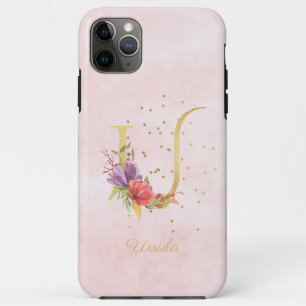 Aquarell-Blumenmonogramm Name Anfangsbuchstabe U B Case-Mate iPhone Hülle