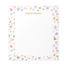 Aquarell-Blumenmuster hübsch personalisiert