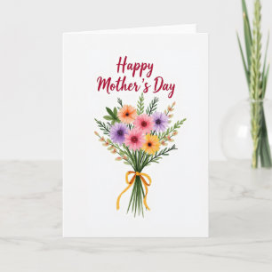 Aquarell-Blumenmuster-Karte Karte