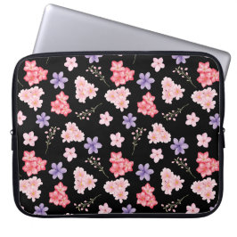 Aquarell-Blumenmuster  Laptopschutzhülle