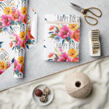Aquarell-Blumenmuster | Moderne helle Blumenmotive
