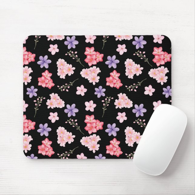 Aquarell-Blumenmuster  Mousepad (Mit Mouse)