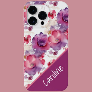 Aquarell-Blumenmuster rot blau lila Case-Mate iPhone 14 Pro Max Hülle