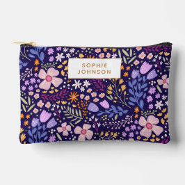 Aquarell-Blumenmuster Schön Personalisiert Zubehörtasche