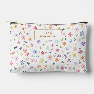Aquarell-Blumenmuster Schön Personalisiert Zubehörtasche