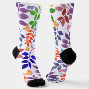 Aquarell-Blumenmuster-Socken Socken