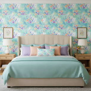 Aquarell-Blumenmuster Tapete