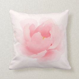 Aquarell-Blumenpfingstrosen-hellrosa Kissen
