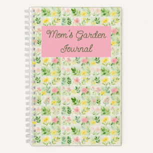 Aquarell-Blumenrastermuster Notizbuch
