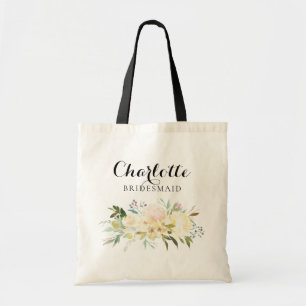 Aquarell Blumenrosa Hochzeitsgeschenk für Jungfrau Tragetasche