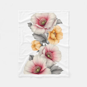 Aquarell-Blumenstrauß-Decke Fleecedecke
