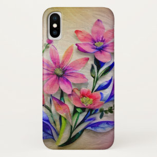 Aquarell-Blumenstrauß, farbenfroher Hintergrund Case-Mate iPhone Hülle