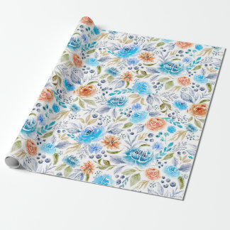Aquarell-Blumenstrauß-Verpackungspapier Geschenkpapier