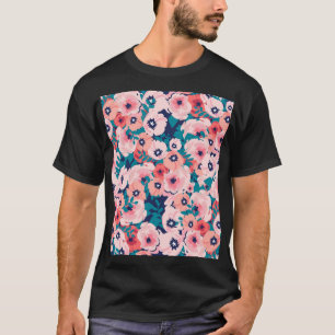 Aquarell-Blumenstrauß: Vintage-Pfingstrosen. T-Shirt