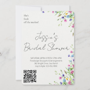 Aquarell-Blumentopf-Brautabschied-Gartenparty Einladung