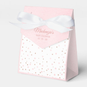 Aquarell Blush Pink und Rose Gold Polka Dot Baby Geschenkschachtel