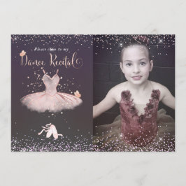 Aquarell Blush Tutu n Butterfliegen Tanz Erwägung Einladung