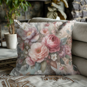 Aquarell Blüten Kissen