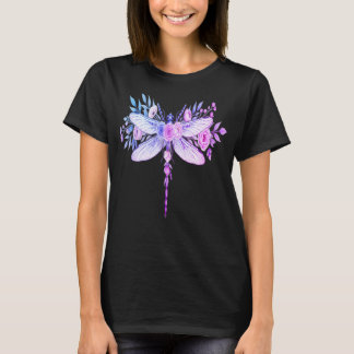 Aquarell-Blüten-Libellen-T-Shirt - Botanica T-Shirt