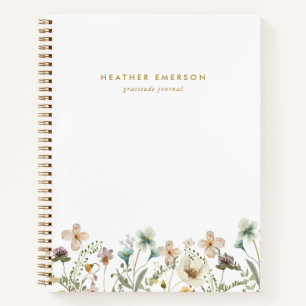 Aquarell-Blüten Notizbuch