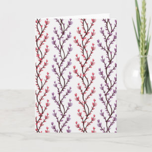 Aquarell-Blüten-Pflanzenkarte Karte