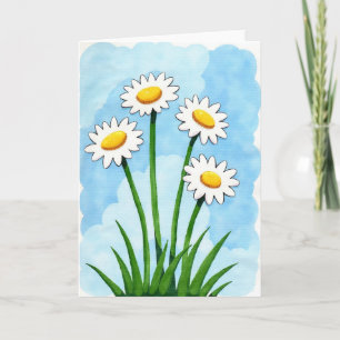 Aquarell-Blüten-Szene-Karte Karte