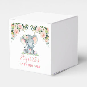 Aquarell Blütenpink Baby Elephant Baby Dusche Geschenkschachtel