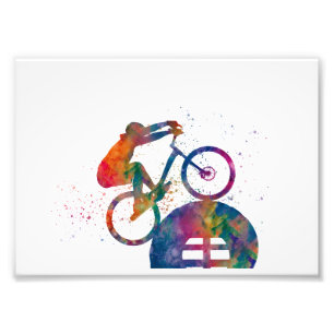 Aquarell-BMX-Fahrrad Fotodruck