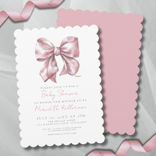 Aquarell-Bogen Rosa Babyparty Einladung