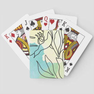 Aquarell-Bohemien auf Gepäckanhänger Poker-Karten Spielkarten