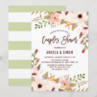Aquarell Bohemische Blume Paare Dusche