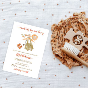 Aquarell Boho Baby Boy Babyparty-Einladung Einladung