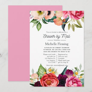 Aquarell Boho Floral Brautparty per Post Einladung