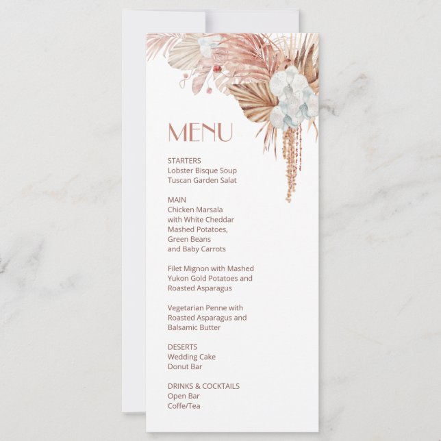 Aquarell Boho Floral    Einladung (Vorderseite)