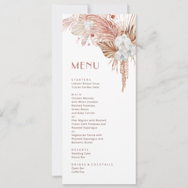Aquarell Boho Floral    Einladung (Vorderseite)