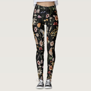 Aquarell Boho Floral Leggings
