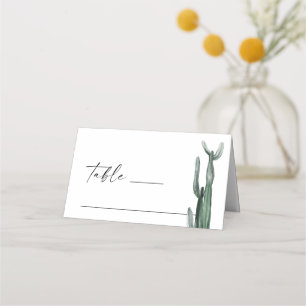 Aquarell Boho Kaktus Rustikale Wüstenhochzeit Platzkarte