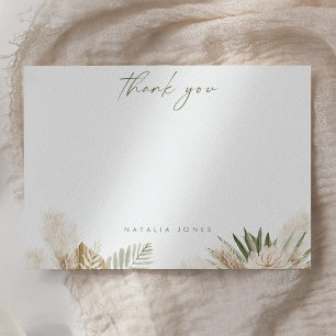 Aquarell Boho Pampas Gras Braut Dankeschön Mitteilungskarte