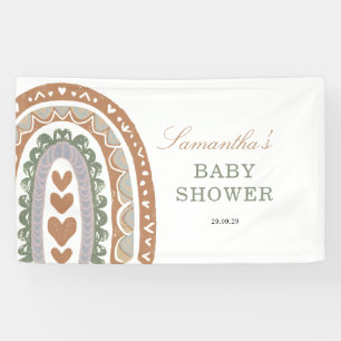 Aquarell Boho Regenbogen-Baby-Party Banner